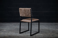Shaker Side Chair - Macchiato Shearling & Blackened Steel