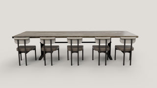 Gadot Chair - Black Nappa Leather & Graphite Aluminum | AMBROZIA