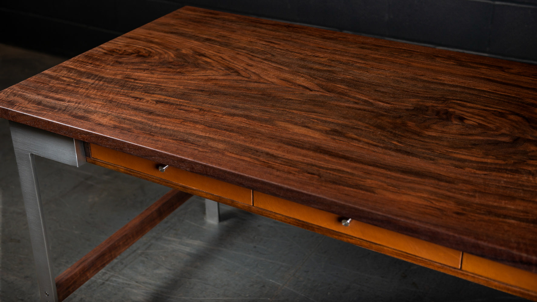 Pembroke Writing Desk (Stainless Steel)