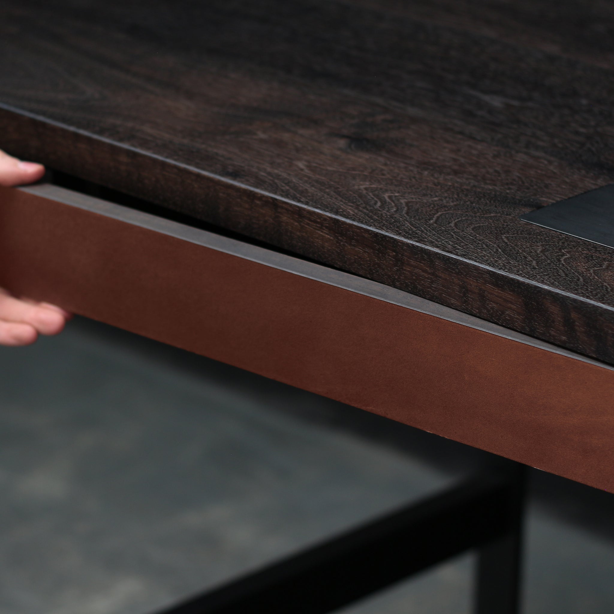 Pembroke Writing Desk (Blackened Steel)